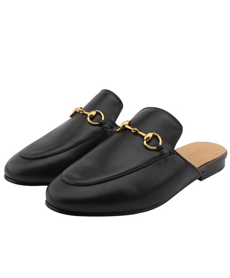 fake gucci leather slipper|gucci princetown leather slipper women.